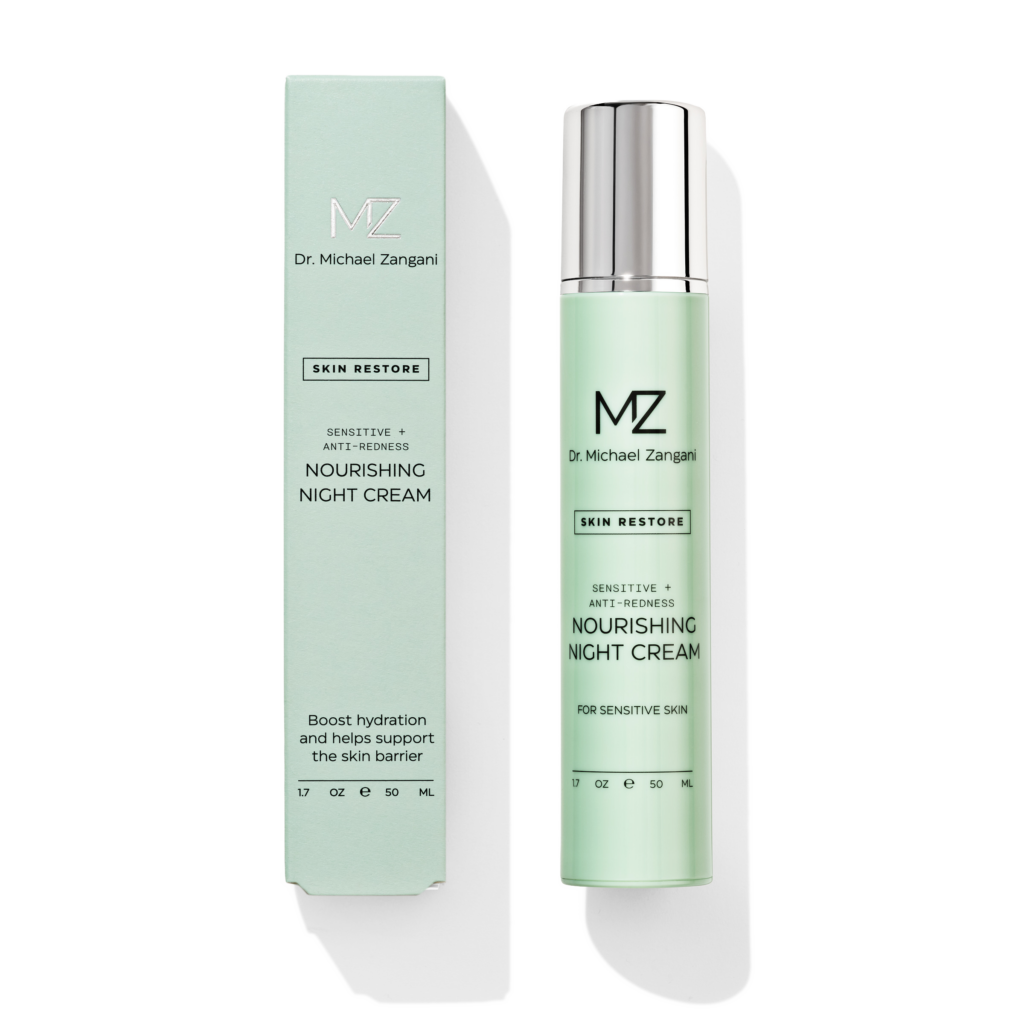 Dr. Michael Zangani Sensitive + Anti-Redness Nourishing Night Cream med emballasje