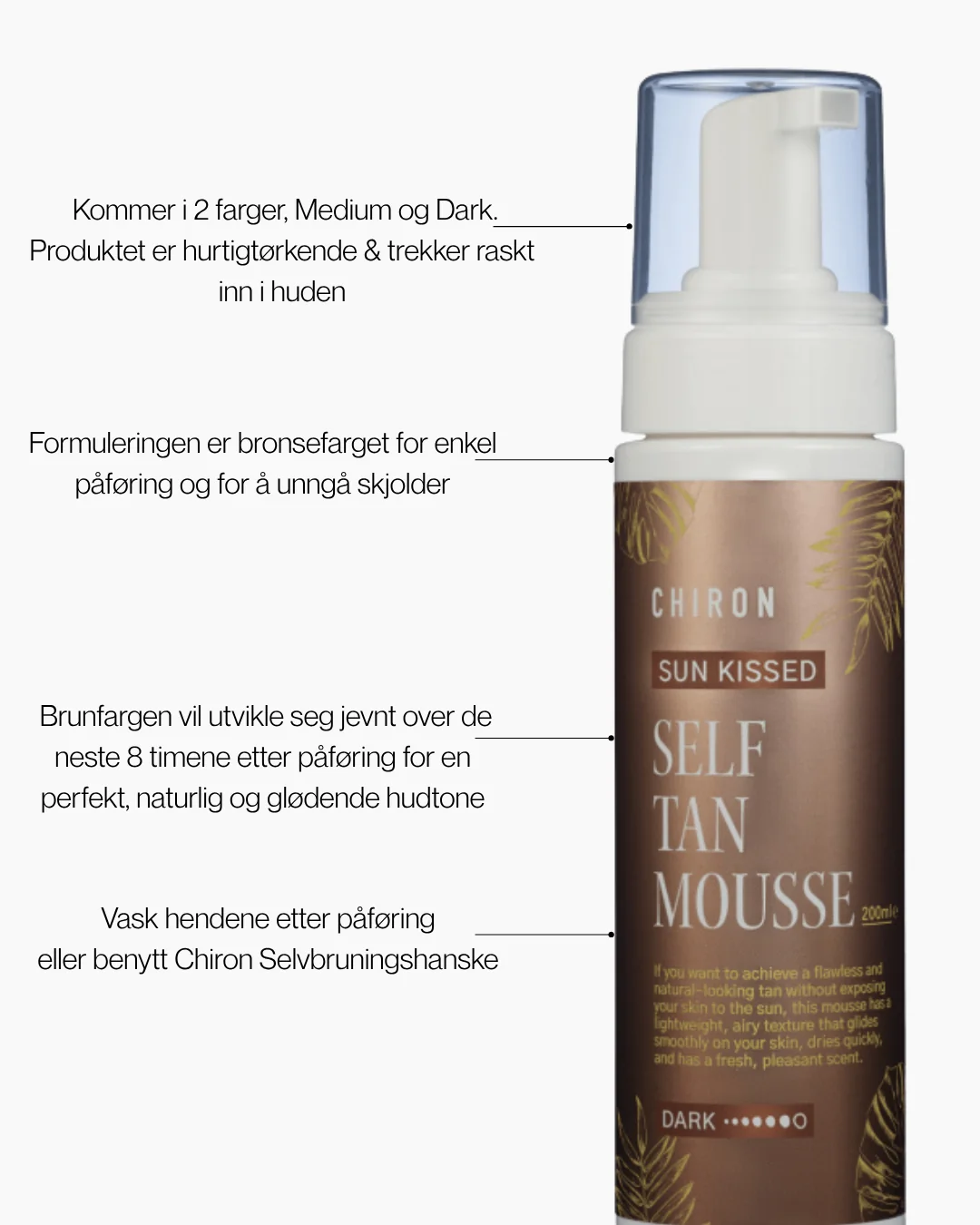 Chiron Self Tan Mousse Dark – bilde 6