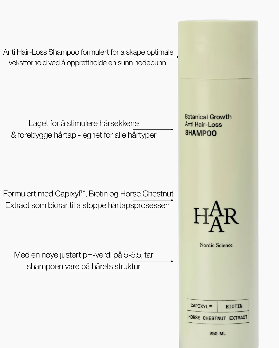 HAAR Nordic Botanical Growth Anti Hair-Loss Shampoo – bilde 9