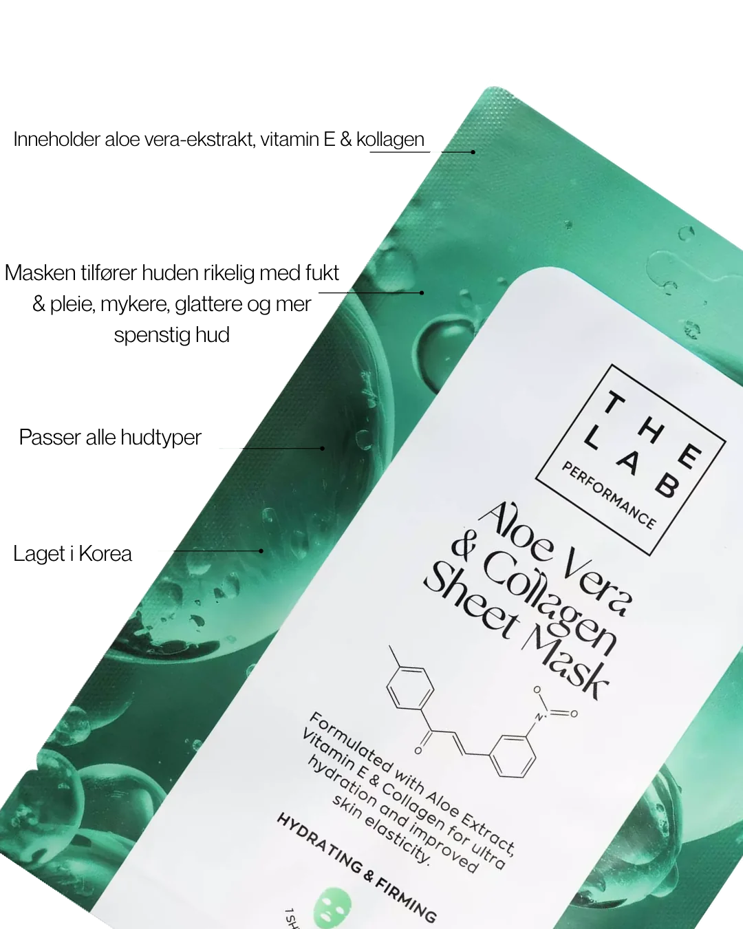 The Lab Performance Aloe Vera & Collagen Sheet Mask – bilde 5