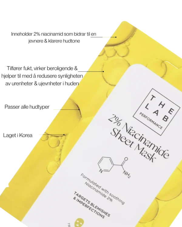 The Lab Performance Niacinamide Sheet Mask – bilde 3
