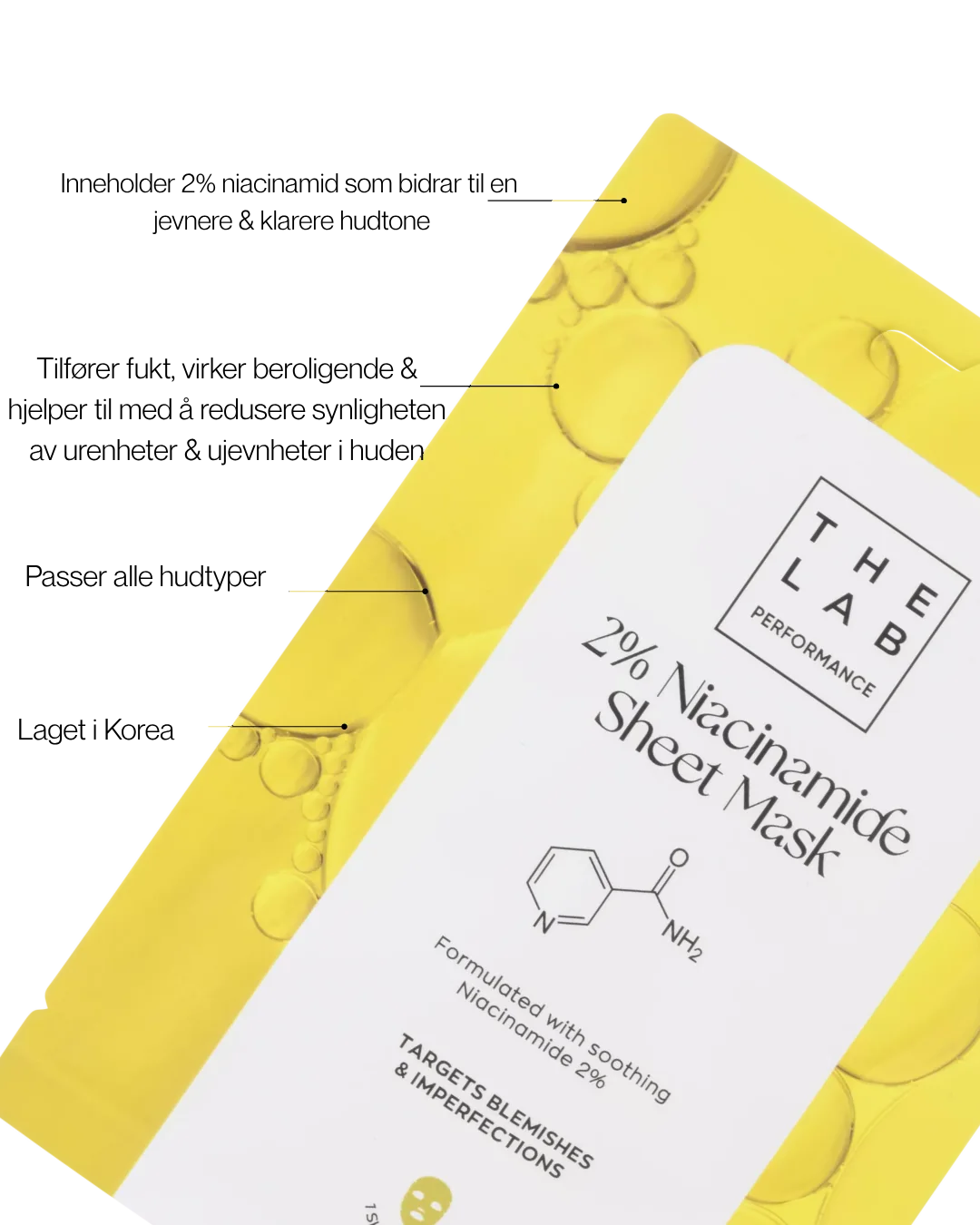 The Lab Performance Niacinamide Sheet Mask – bilde 3