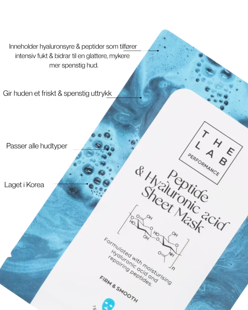 The Lab Performance Peptides & Hyaluronic Acid Sheet Mask – bilde 3