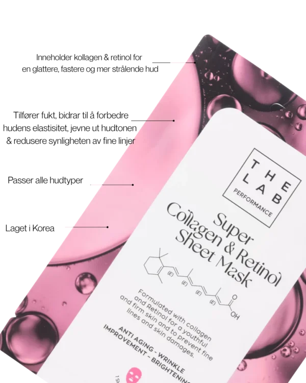 The Lab Performance Collagen Sheet Mask with Retinol – bilde 4