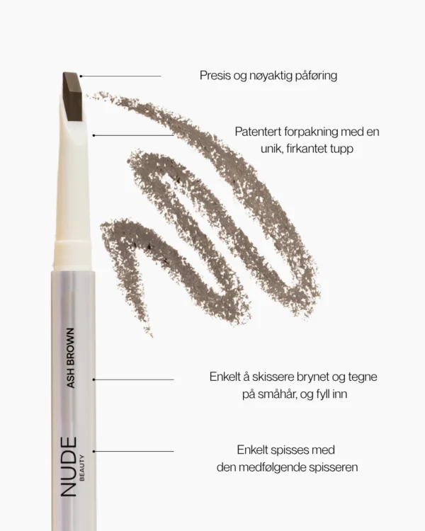 Nude Beauty High Define Brow Pencil Ash Brown