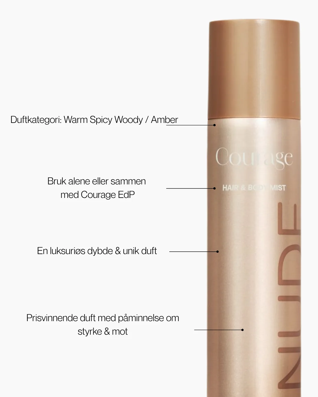 Nude Beauty Courage Hair & Body Mist