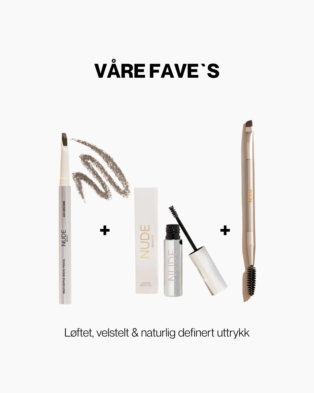 Nude Beauty Double Ended Eyebrow Brush