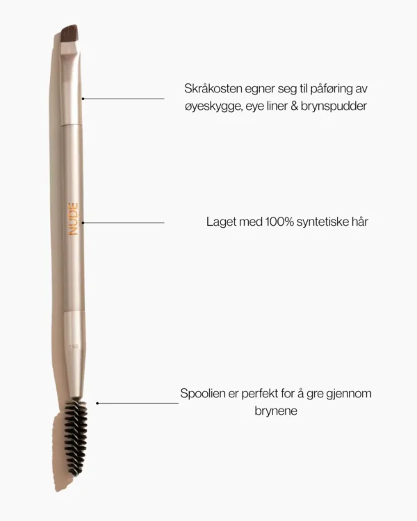 Nude Beauty Double Ended Eyebrow Brush