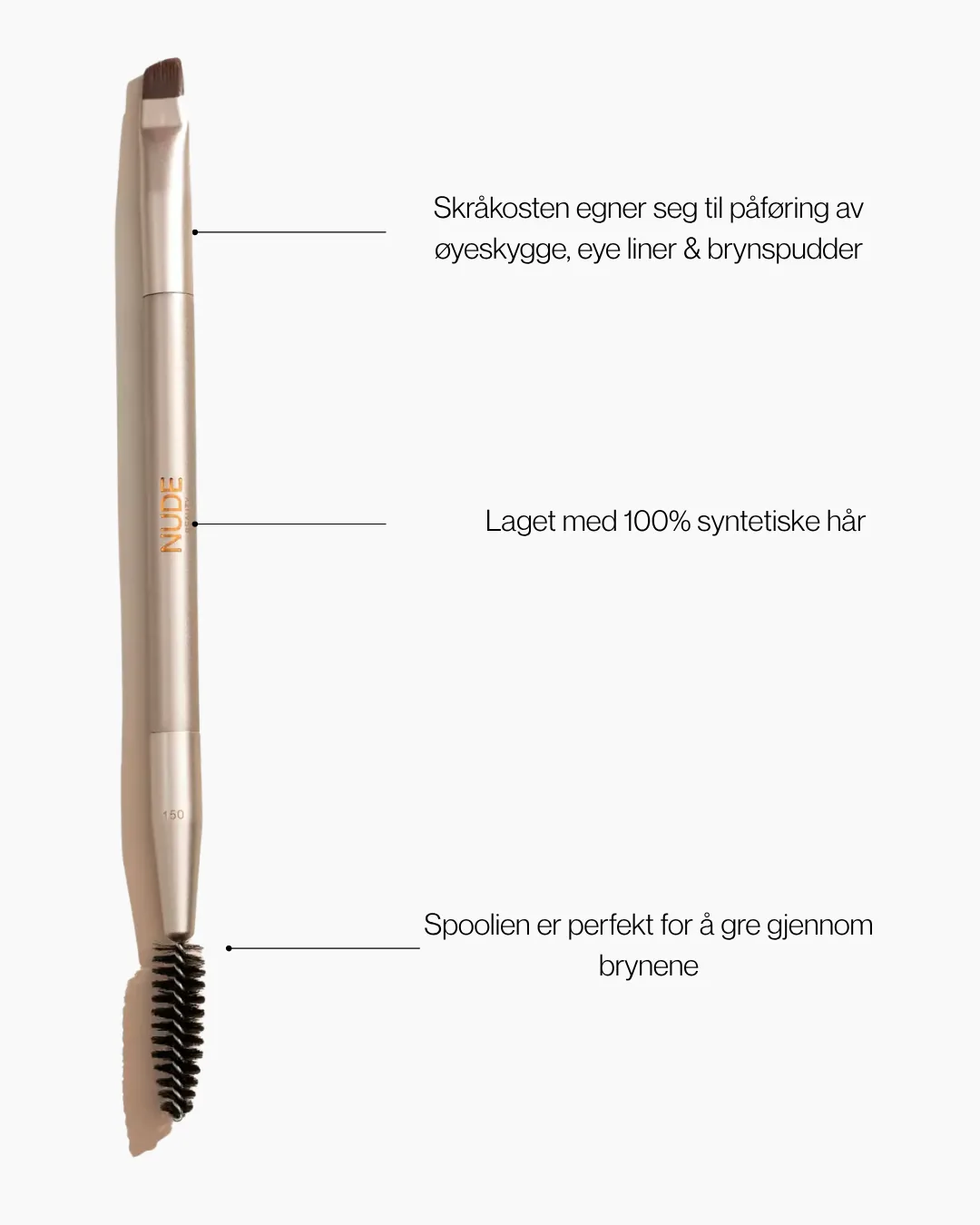 Nude Beauty Double Ended Eyebrow Brush
