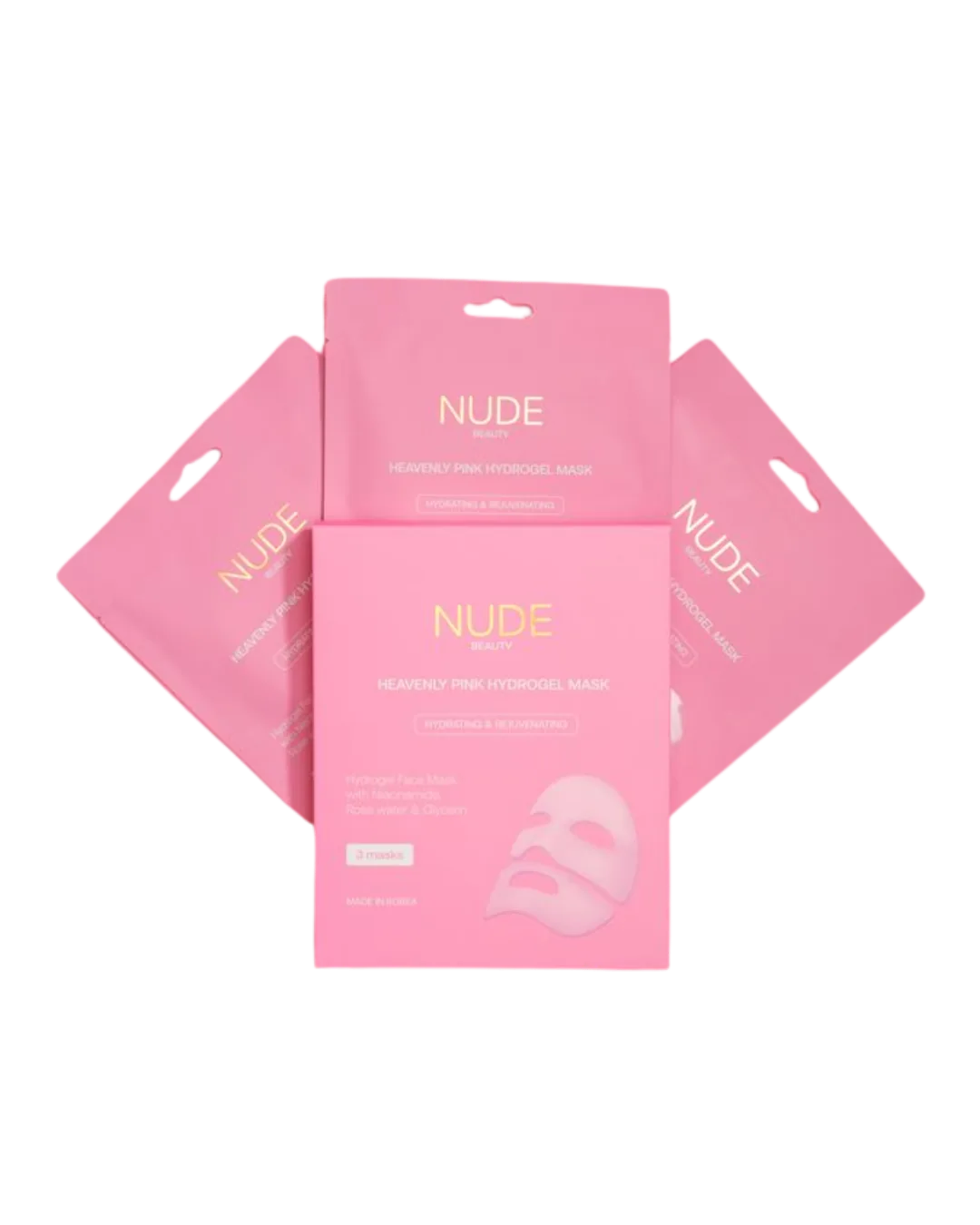 Nude Beauty Heavenly Pink Hydrogel mask (3 pcs)