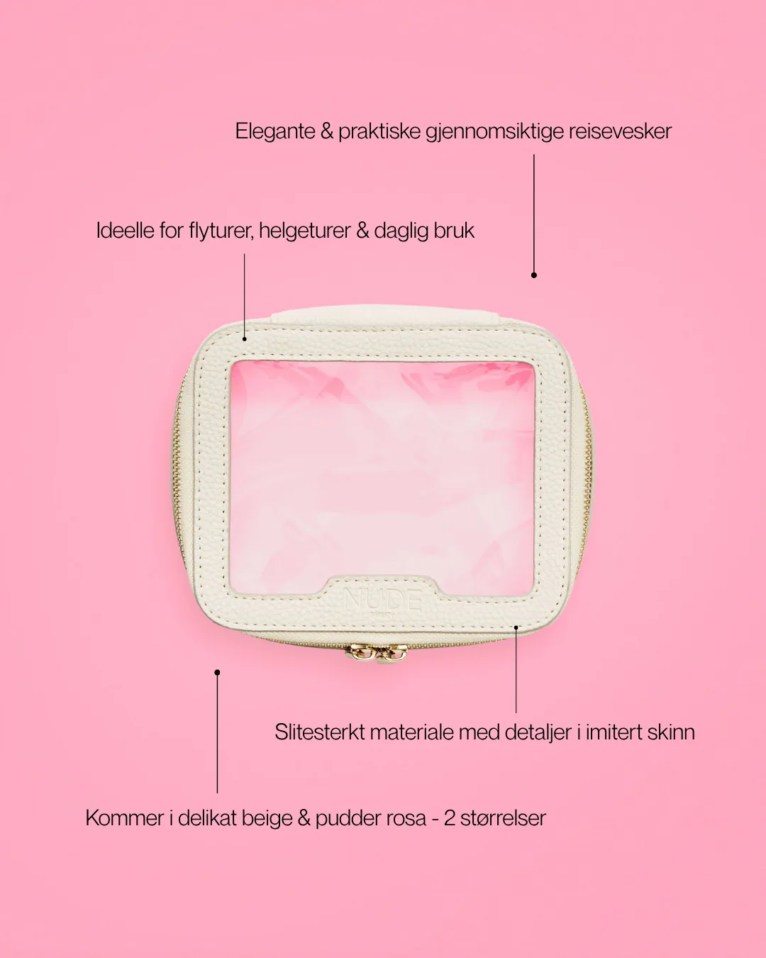 Nude Beauty travel bag beige M