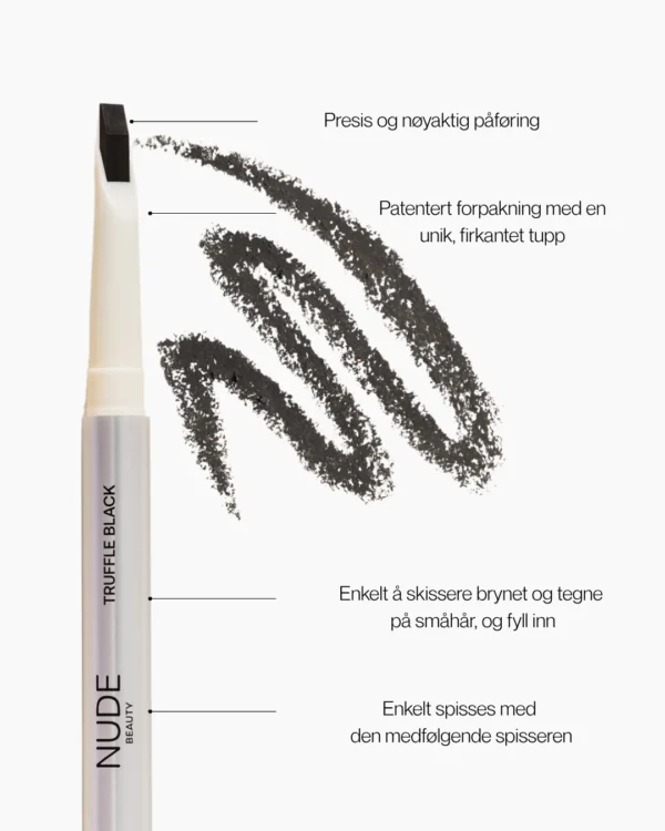 Nude Beauty High Define Brow Pencil Truffle Black
