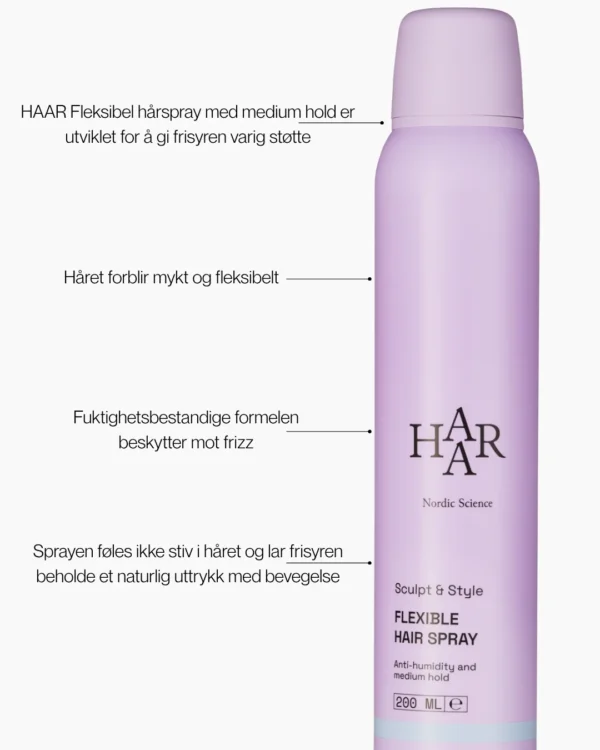 HAAR Nordic Sculpt & Style Flexible Hair Spray – bilde 8