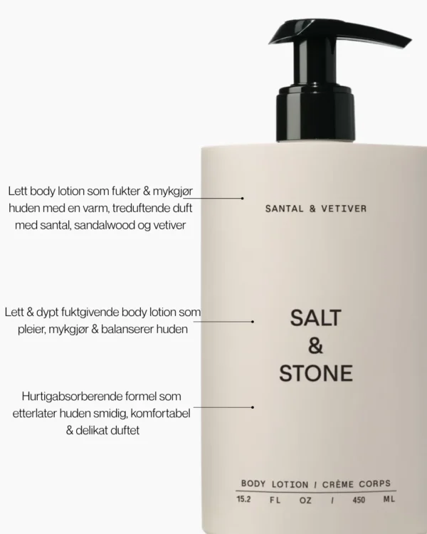 Salt & Stone Body Lotion Santal & Vetiver 450 ml – bilde 5