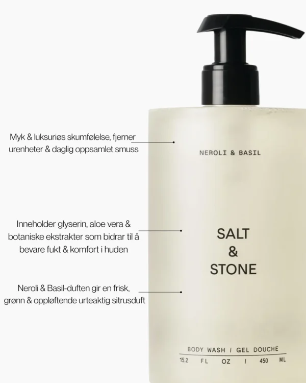 Salt & Stone Body Wash Neroli & Basil – bilde 5