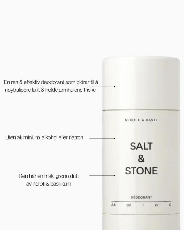 Salt & Stone Natural Deodorant Neroli & Basil – bilde 5